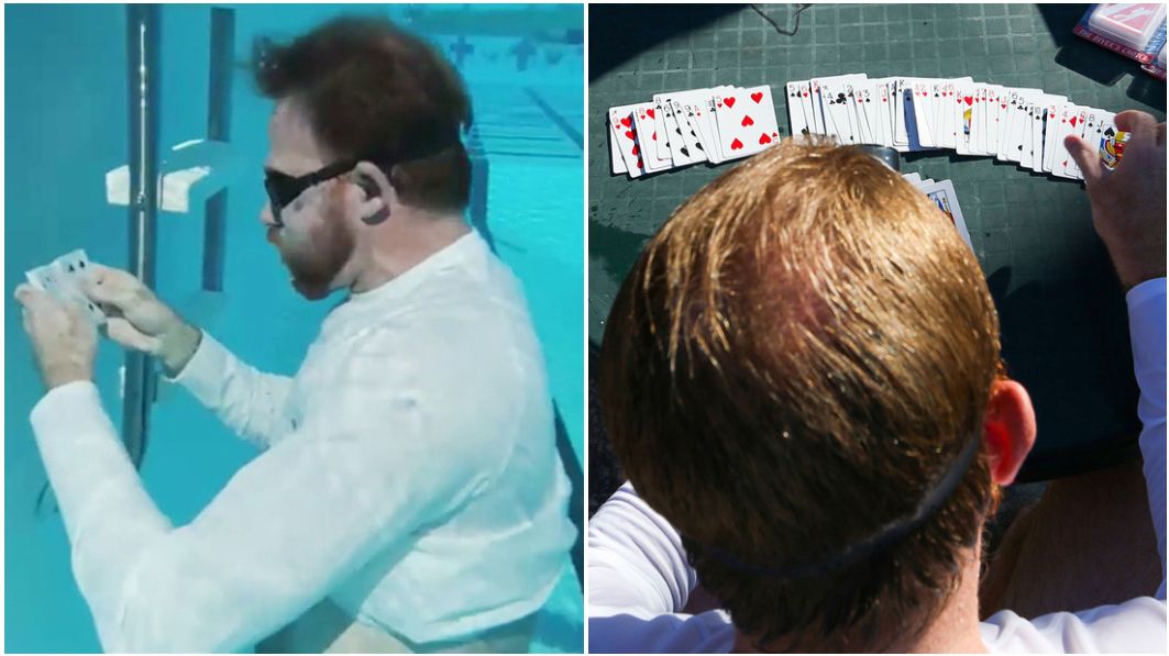 Američan překonal rekord v zapamatování si pořadí balíku karet pod vodou